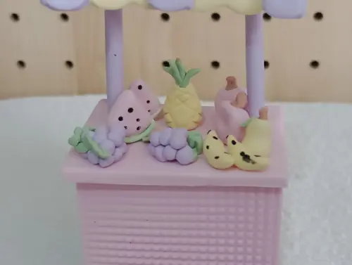 Barraquinha de Frutas de Biscuit para Decoração Duas Peças
