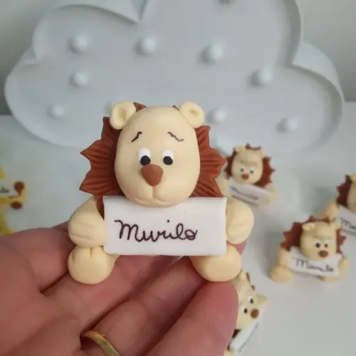 Bichinhos Safari de Biscuit com Nome para Lembrancinhas