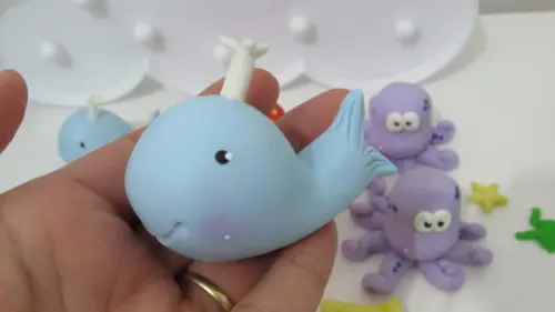 Bichinhos Fundo do Mar de Biscuit para Lembrancinhas