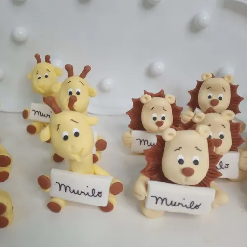 Bichinhos Safari de Biscuit com Nome para Lembrancinhas