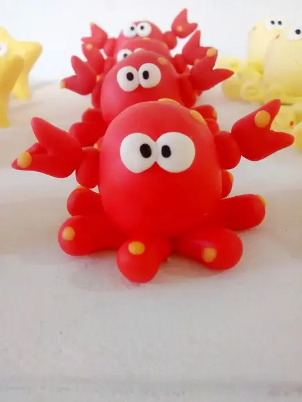 Bichinhos Fundo do Mar de Biscuit para Lembrancinhas