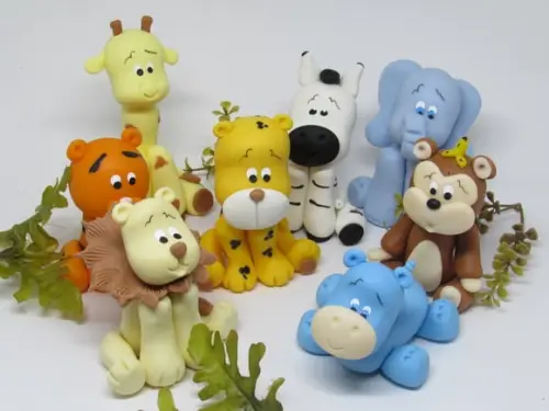 Bichinhos Safari Decorativos Oito Peças