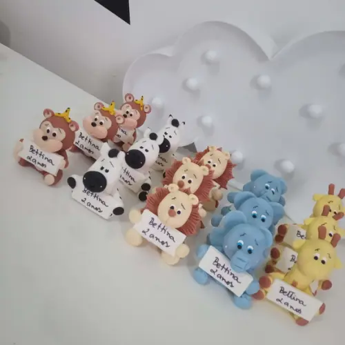 Bichinhos Safari de Biscuit com Nome para Lembrancinhas