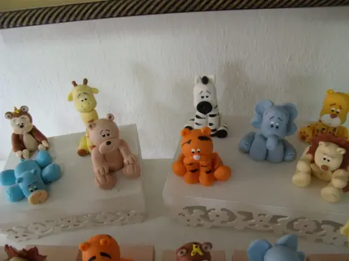 Bichinhos Safari Decorativos Oito Peças