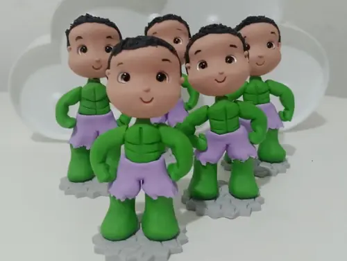 Boneco Hulk Infantil em Biscuit para Lembrancinha