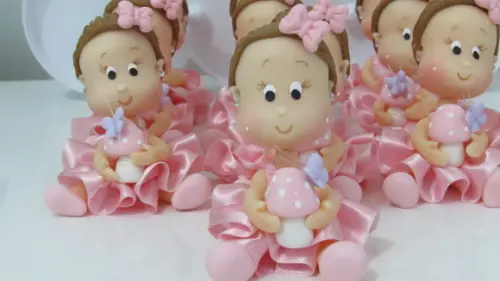 Boneca de Biscuit para Lembrancinhas Festa Jardim Encantado