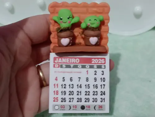 Calendário 2026 Cactos de Biscuit
