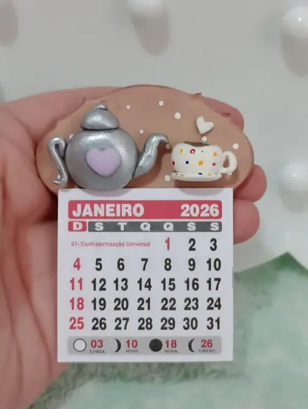 Calendário 2026 Cantinho do Café de Biscuit