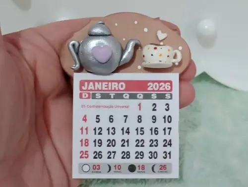 Calendário 2026 Cantinho do Café de Biscuit