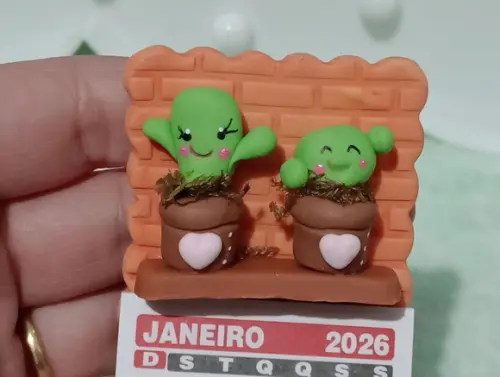 Calendário 2026 Cactos de Biscuit