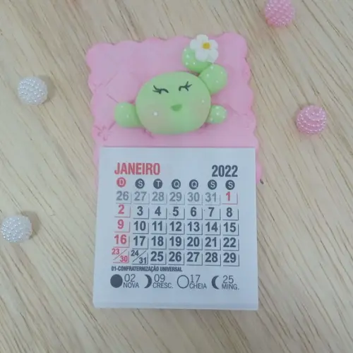 Calendário 2026 Cacto de Biscuit