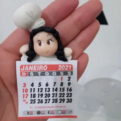 Calendário 2026 com Tema Confeitaria de Biscuit