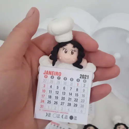 Calendário 2026 com Tema Confeitaria de Biscuit
