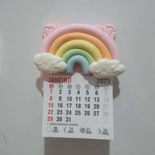 Calendário 2026 de Biscuit Arco-íris