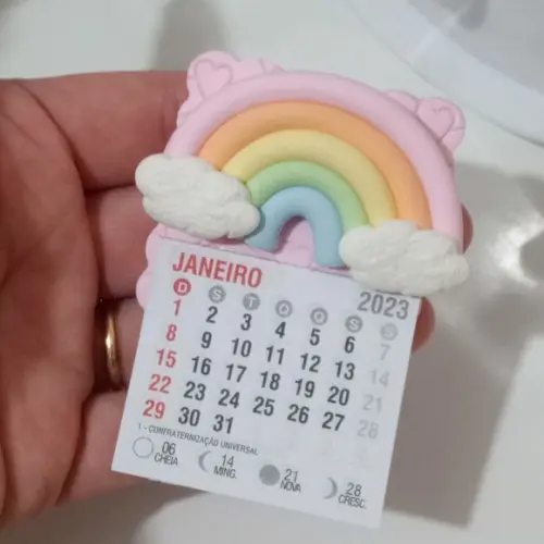 Calendário 2026 de Biscuit Arco-íris