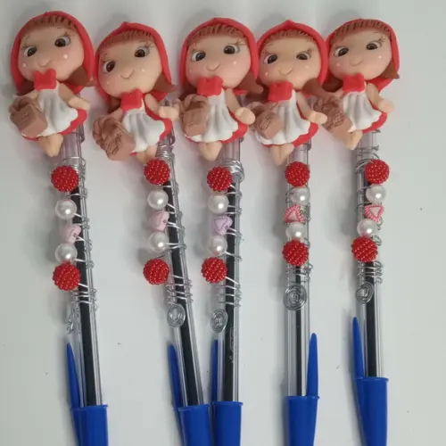 Caneta Chapeuzinho Vermelho de Biscuit Lembrancinha