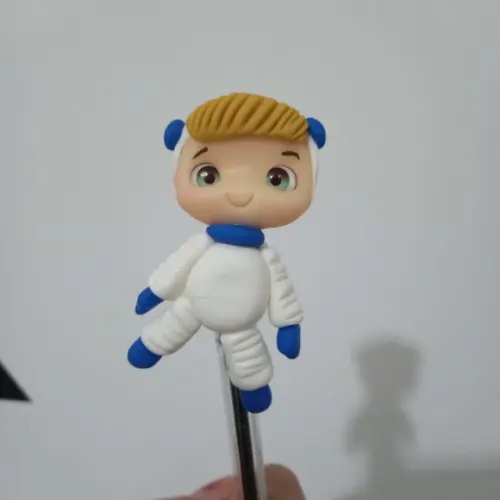 Caneta com Ponteira de Biscuit Tema Astronauta