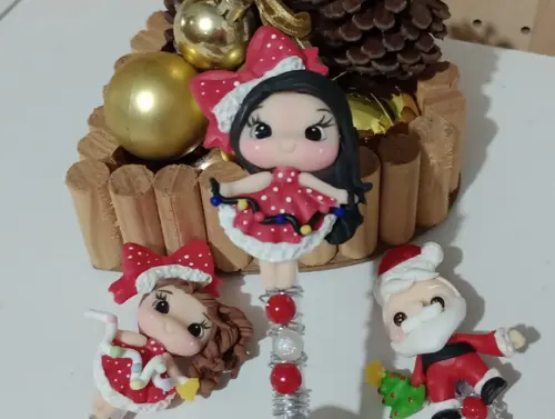 Caneta Decorada de Biscuit Tema de Natal