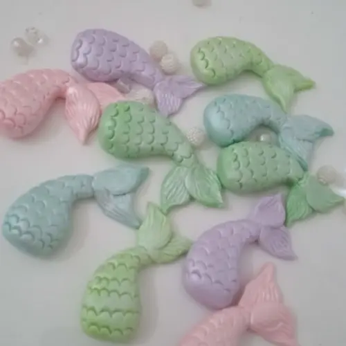 Cauda de Sereia de Biscuit para Lembrancinhas