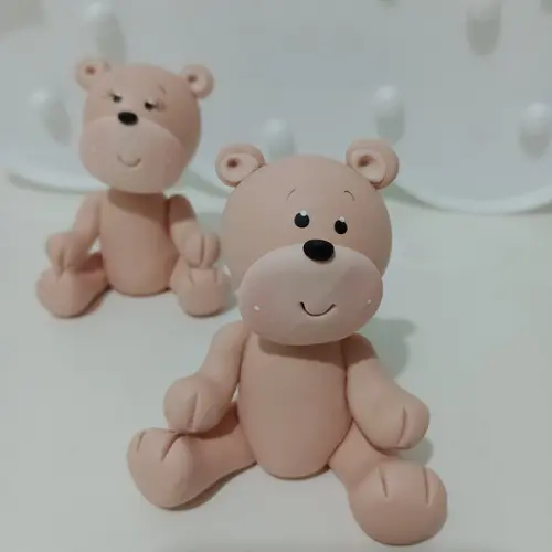 Casal de Ursos de Biscuit para Decorar