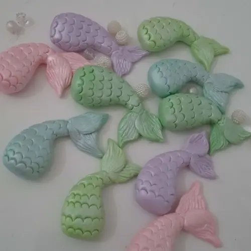 Cauda de Sereia de Biscuit para Lembrancinhas