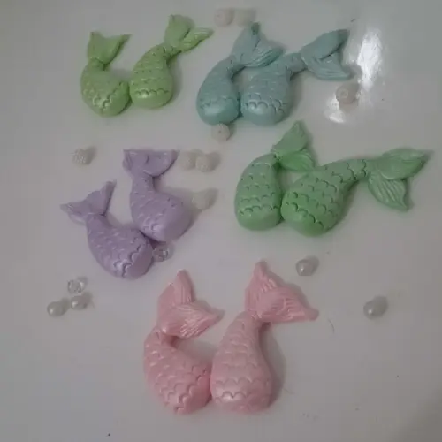 Cauda de Sereia de Biscuit para Lembrancinhas