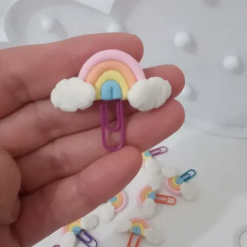 Clips Arco-íris Pacote com Dez