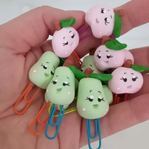 Clips Frutinhas Candy Colors de Biscuit Pacote com Dez