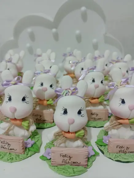 Coelho de Biscuit para Lembrancinhas ou Decoração de Páscoa
