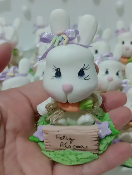 Coelho de Biscuit para Lembrancinhas ou Decoração de Páscoa
