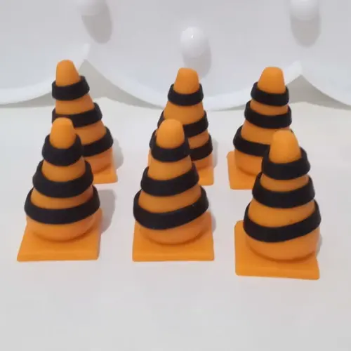 Cone de Biscuit para Lembrancinhas Tema Obra ou Construção