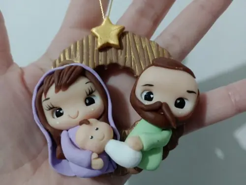 Enfeite de Árvore de Natal Sagrada Família