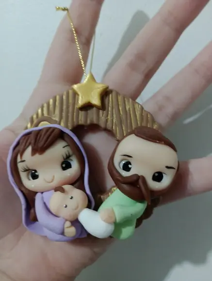 Enfeite de Árvore de Natal Sagrada Família