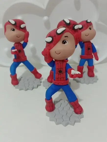 Enfeite Decorativo Biscuit Homem Aranha com Máscara