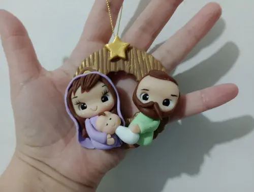 Enfeite de Árvore de Natal Sagrada Família