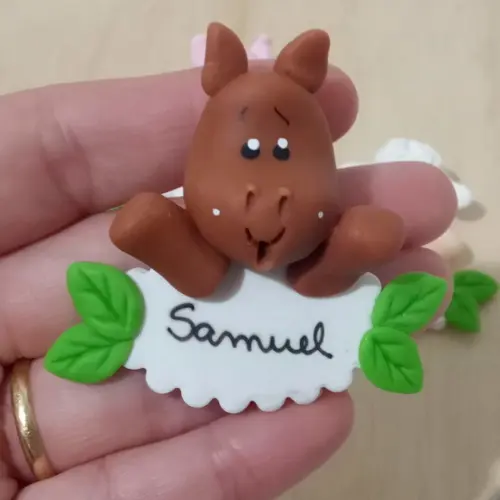 Fazendinha com Nome de Biscuit com Ímã