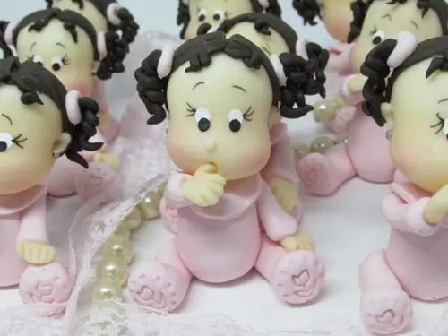 Lembrancinha Bebê Menina de Biscuit