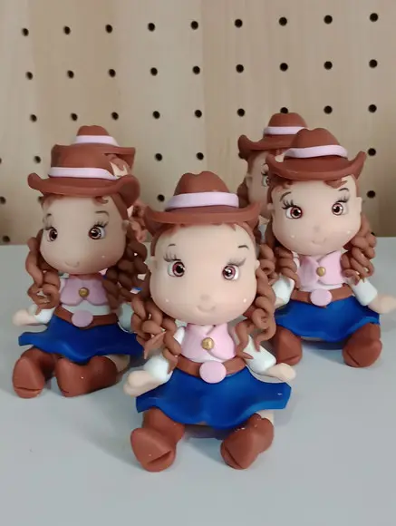 Lembrancinha Boiadeira e Cowboy Festa Country Biscuit