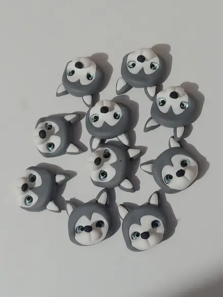 Lembrancinha Carinha de Cachorrinho de Biscuit com Ímã