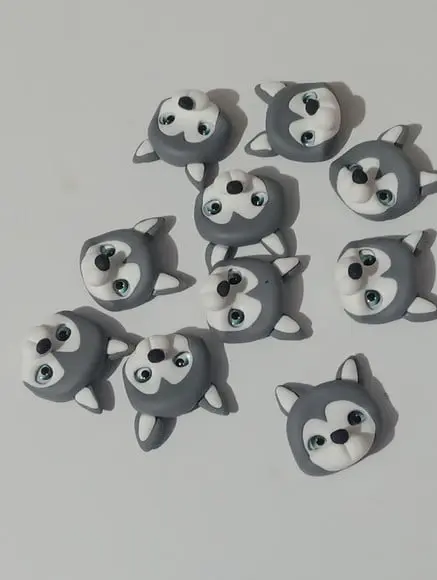 Lembrancinha Carinha de Cachorrinho de Biscuit com Ímã