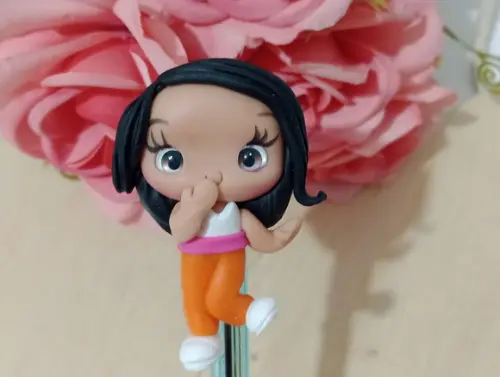 Lembrancinha Caneta Decorada com Biscuit para Festa Adulto