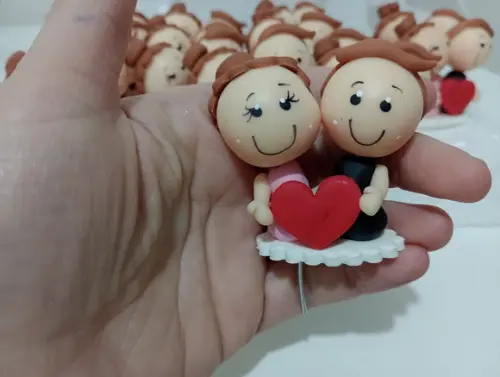 Lembrancinha Casal de Biscuit Enfete de Cuia