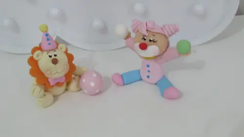 Lembrancinha Circo Rosa de Biscuit