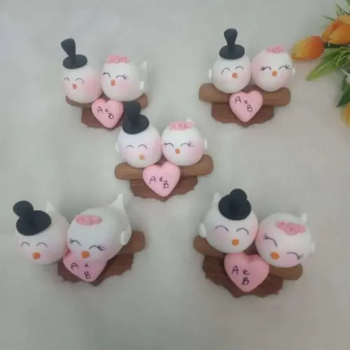 Lembrancinha de Casamento Casal de Pombinhos