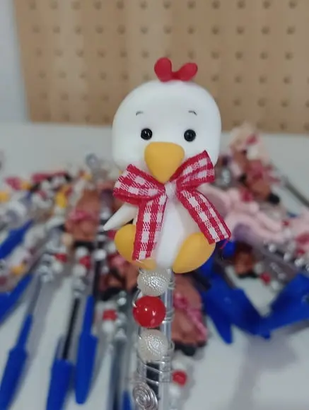 Lembrancinha Fazendinha Caneta Decorada de Biscuit