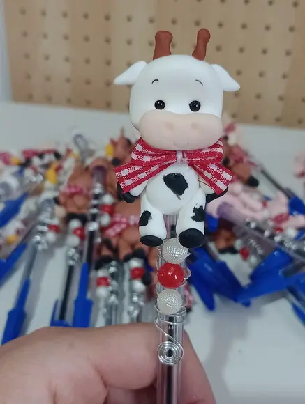 Lembrancinha Fazendinha Caneta Decorada de Biscuit