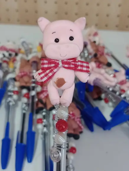 Lembrancinha Fazendinha Caneta Decorada de Biscuit