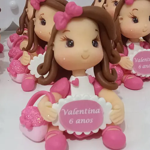 Lembrancinha Menina com Bolsa de Biscuit