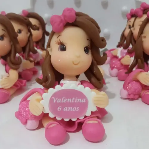 Lembrancinha Menina com Bolsa de Biscuit