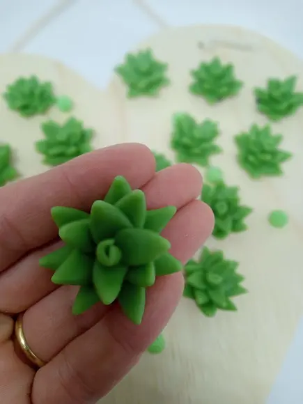 Lembrancinha Mini Suculenta de Biscuit com Ímã